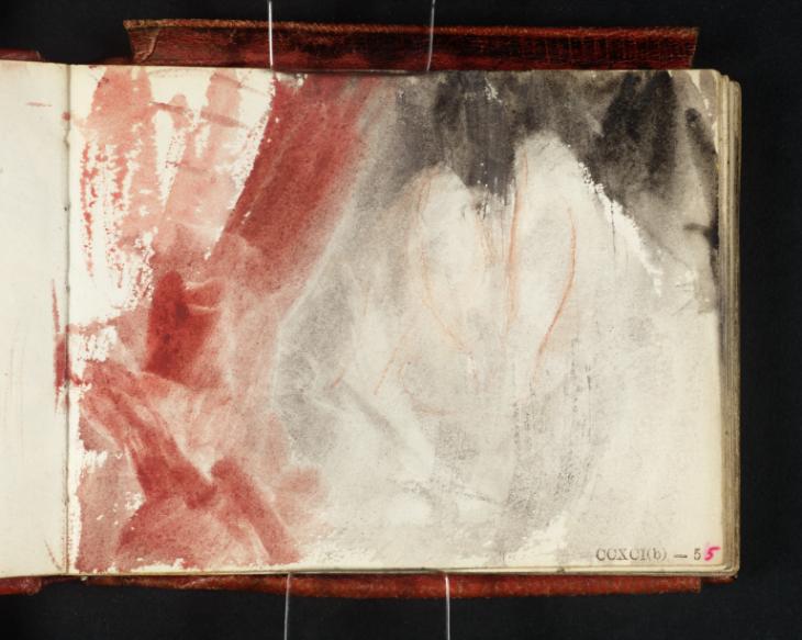 Joseph Mallord William Turner, ‘A Curtained Bed, with the Naked Legs of a Reclining Woman’ c.1834-6