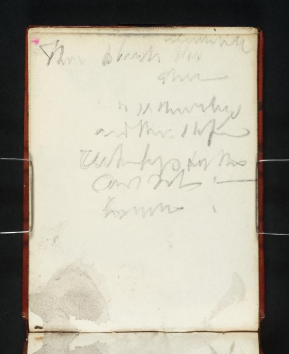 Joseph Mallord William Turner, ‘Inscription by Turner: Notes’ c.1834-6