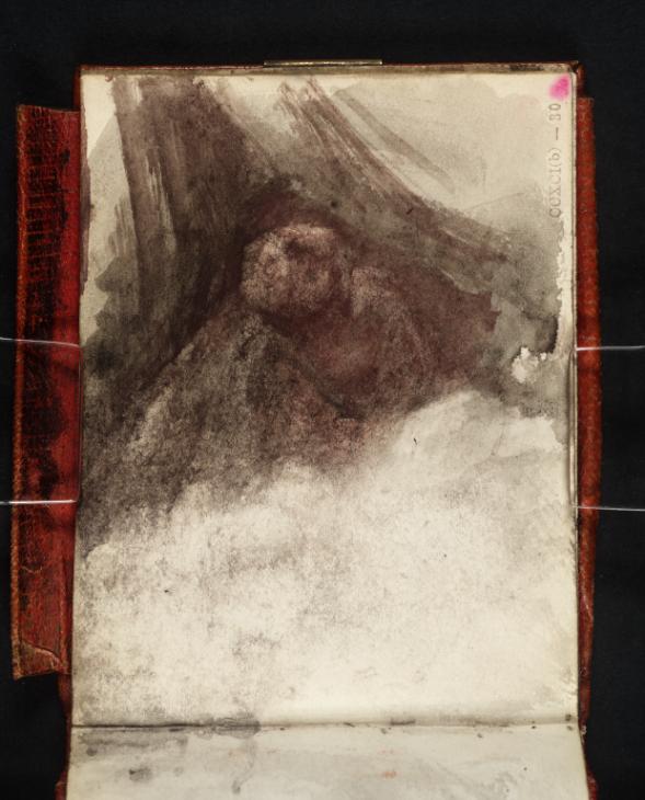 Joseph Mallord William Turner, ‘A Curtained Bed, with a Figure Looking Up’ c.1834-6