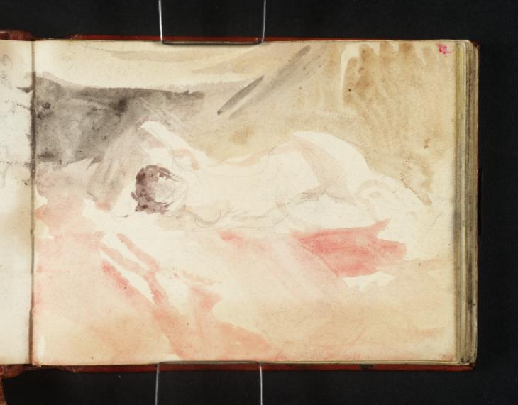 Joseph Mallord William Turner, ‘A Reclining Nude with One Arm Reaching behind her Head’ c.1834-6