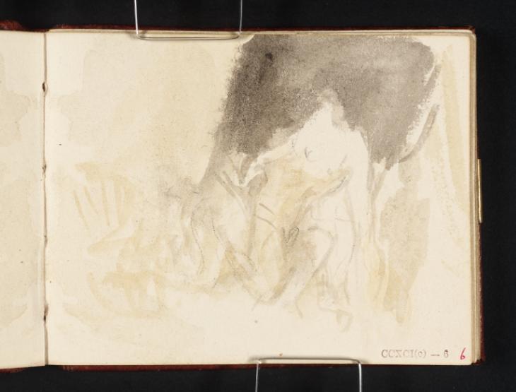 Joseph Mallord William Turner, ‘A Curtained Bed, with a Naked Man and Woman Embracing beside It’ c.1834-6