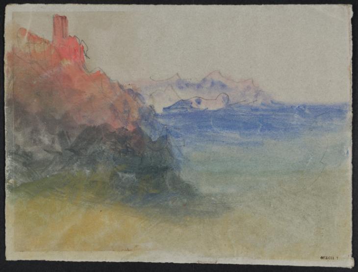 Joseph Mallord William Turner, ‘Coastal Terrain, ?South of France or Italy’ c.1834