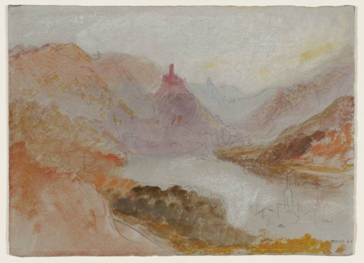 Joseph Mallord William Turner, ‘The Burg at Cochem on the River Mosel from the South-East, beyond Sehl’ 1840