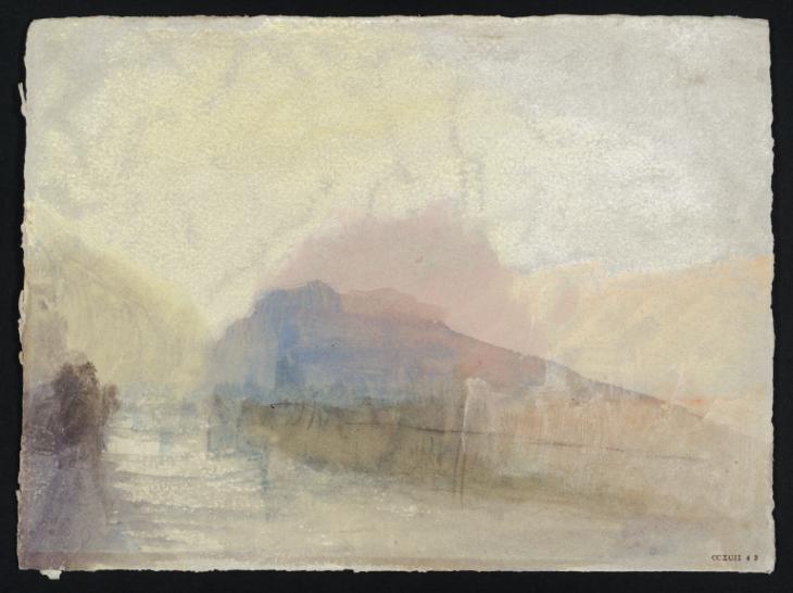 Joseph Mallord William Turner, ‘Sunrise in Mist: ?Italian Lake Scene’ c.1828-43
