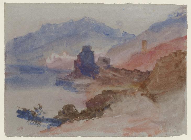 Joseph Mallord William Turner, ‘Coastal Terrain and Buildings, ?South of France or Italy’ c.1828