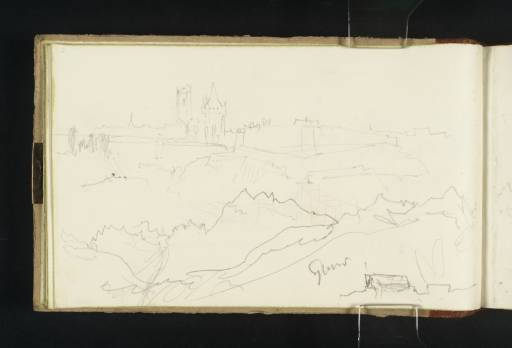 Joseph Mallord William Turner, ‘Two Sketches: A Distant View of Peronne; Massif of Mont Blanc from the Col de Voza’ 1836