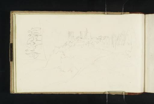 Joseph Mallord William Turner, ‘Two Sketches: The Cathedral of Notre Dame, Laon; Group of Figures’ 1836