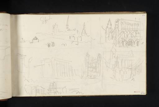 Joseph Mallord William Turner, ‘Five Sketches: Cathedral, Churches and other Buildings at Dijon’ 1836
