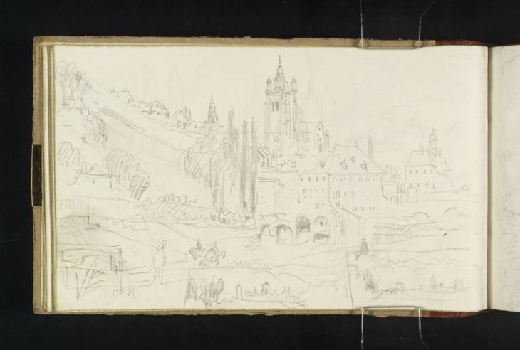 Joseph Mallord William Turner, ‘Three Sketches: Dole from the South-West; Two Thumbnail Sketches of Aosta’ 1836