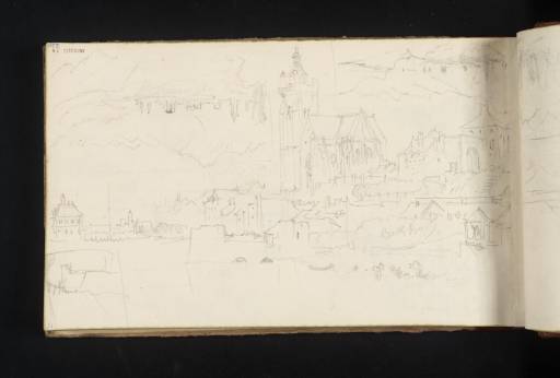 Joseph Mallord William Turner, ‘Three Sketches: Dole from the River; Two Sketches of Aosta’ 1836