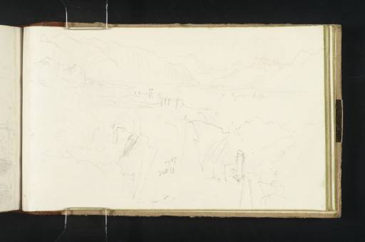 Joseph Mallord William Turner, ‘Three Sketches: The Head of Lake Geneva from above Vevey; Two sketches of Fort Roch in the Val d'Aosta’ 1836