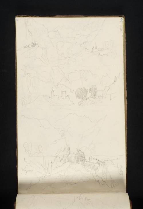 Joseph Mallord William Turner, ‘Four Sketches of Avise and Fort Roch in the Val d'Aosta’ 1836