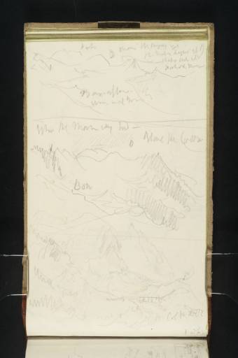 Joseph Mallord William Turner, ‘Three Sketches; Two of Mont Blanc from Chamonix; Mont Blanc from below the Col de la Seigne’ 1836