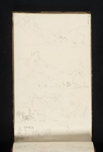 Joseph Mallord William Turner, ‘Five Sketches: Two Views on the Col du Bonhomme; Mont Blanc from the Col de la Seigne, and Two Views of Arvier in the Val d'Aosta’ 1836