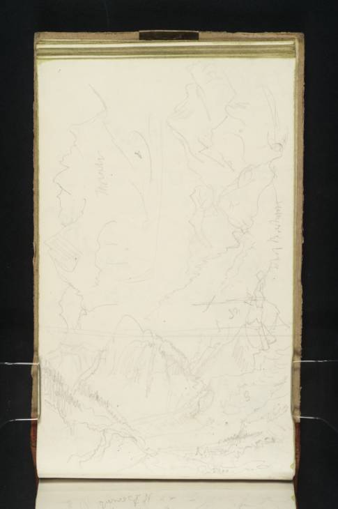 Joseph Mallord William Turner, ‘Three Sketches: Two at the Col du Bonhomme (One Looking towards the Tarantais); Entreves with the Entrance to the Val Veni and the Brenva Glacier’ 1836
