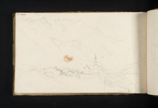 Joseph Mallord William Turner, ‘Two Sketches at Chamonix, Looking over La Prieure to Mont Blanc and the Glacier des Bossons’ 1836