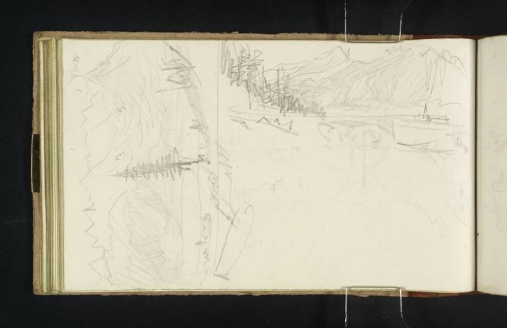 Joseph Mallord William Turner, ‘Three Sketches: From Lake Geneva Looking to the Mountains Above St Gingolph; Two Sketches of ?the Valley of Chamonix from the Path to the Montenvers’ 1836