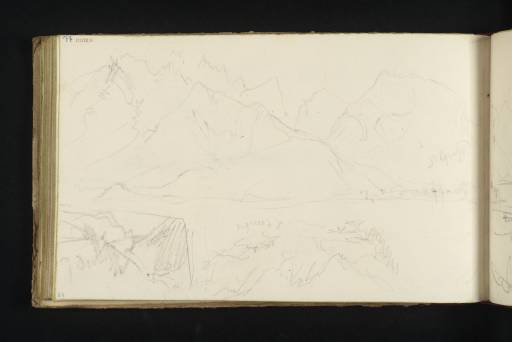 Joseph Mallord William Turner, ‘Three Sketches: From Lake Geneva Looking to the Mountains Above St Gingolph; Lac Combal Looking up the Val Veni towards the Col del la Seigne; Gorge at St Didier in the Val d'Aosta’ 1836