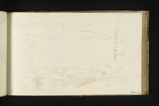 Joseph Mallord William Turner, ‘Three sketches: A View near ?Bonneville; A view on Lake Geneva; and a Panorama of Hills’ 1836