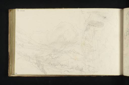 Joseph Mallord William Turner, ‘Two Sketches: Looking Down the Val d'Aosta to Courmayeur and Dolonne, and The Aiguille de Varens and Mont Blanc from Above Sallanches’ 1836