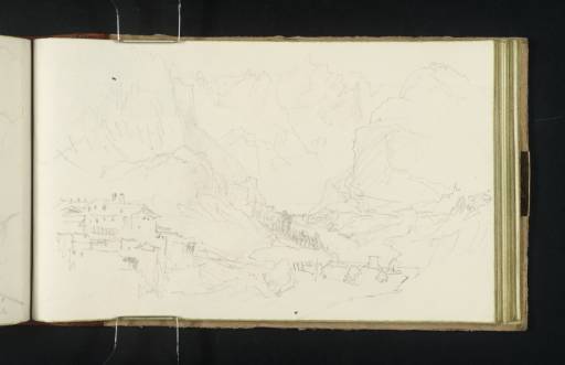 Joseph Mallord William Turner, ‘The Pont de la Villette near Courmayeur, Looking up the Val d'Aosta to the Mont Blanc Massif and the Dent del Gigante’ 1836
