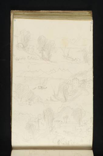 Joseph Mallord William Turner, ‘Three Sketches on Lake Geneva near Clarens and Montreux’ 1836
