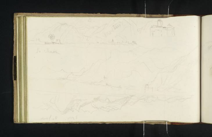 Joseph Mallord William Turner, ‘Panoramas of the Head of Lake Geneva Towards Montreux and Villeneuve, and a Detail of the Castle of Chillon’ 1836