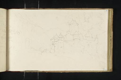 Joseph Mallord William Turner, ‘Three Sketches: The Castle of Chillon, Chatelard Castle in the Val d'Aosta, and Part of a Sketch of Geneva’ 1836