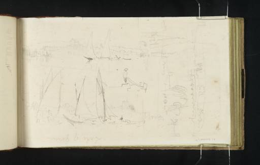 Joseph Mallord William Turner, ‘Four Sketches: Two of Stratford-upon-Avon; Two of Boats on Lake Geneva’ 1833 and 1836