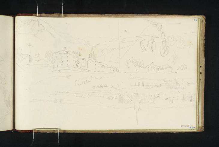 Joseph Mallord William Turner, ‘Two Sketches: A Distant View of Stratford-upon-Avon; Pré St Didier in the Val d'Aosta’ 1833 and 1836