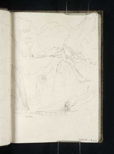 Joseph Mallord William Turner, ‘Two Sketches: The Croix des Têtes above St Martin; ?View up the Maurienne Valley from near St Martin’ 1836