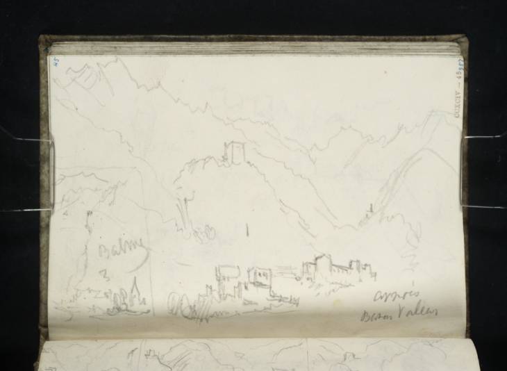 Joseph Mallord William Turner, ‘Four Sketches at Arnad, Barme and Issogne, Val d'Aosta’ 1836