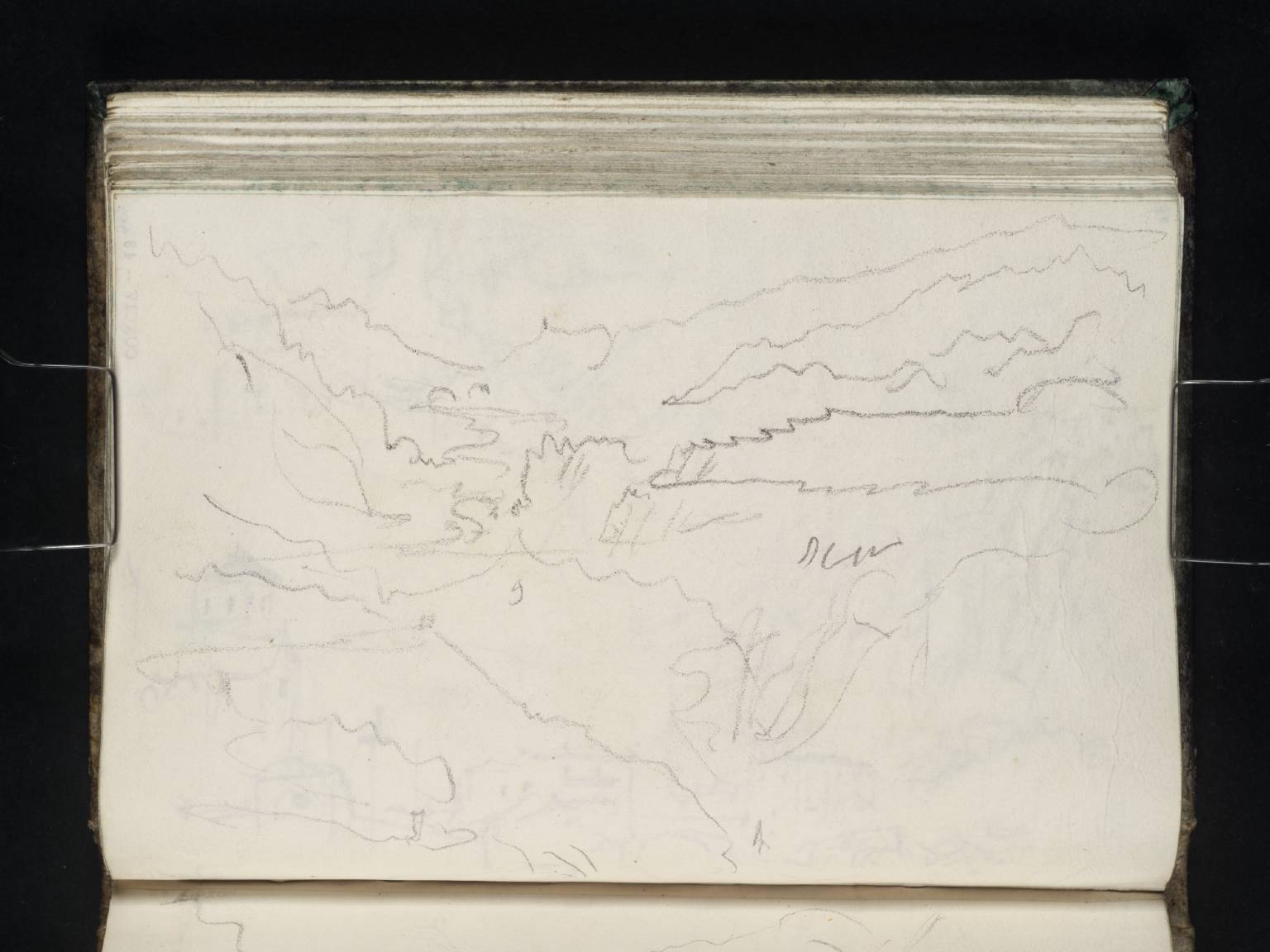 Two Sketches of Mountain Valleys: ?Val d’Aosta; From above Susa, Looking towards San Michele