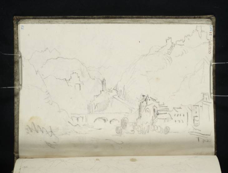 Joseph Mallord William Turner, ‘Villeneuve and the Château d'Argent, Looking towards St Pierre, Val d'Aosta’ 1836