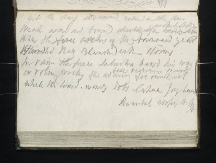 Joseph Mallord William Turner, ‘Inscription by Turner: Recollection of Verse Composed for the Painting 'Snow-Storm: Hannibal and his Army Crossing the Alps'’ 1836