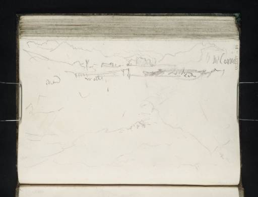 Joseph Mallord William Turner, ‘Two Sketches: A View into a Mountain Valley ?Towards Susa; Lake on the Mont Cenis Pass’ 1836