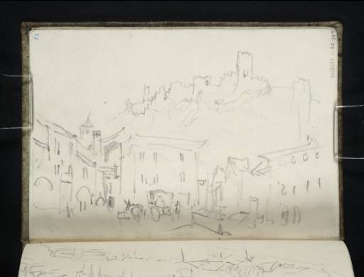 Joseph Mallord William Turner, ‘Susa; San Giorgio di Susa, the Town Square and Castle’ 1836