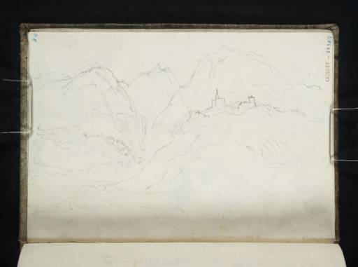 Joseph Mallord William Turner, ‘Introd Church and Castle from above Villeneuve, Val d'Aosta’ 1836