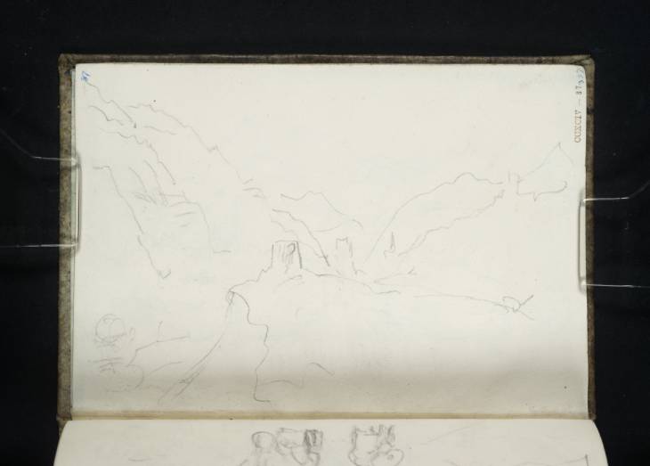 Joseph Mallord William Turner, ‘A Tower above Villeneuve, Looking down the Val d'Aosta to the Château d'Argent and the Castle of St Pierre’ 1836