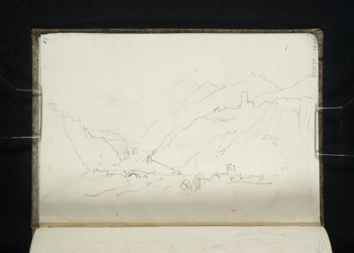 Joseph Mallord William Turner, ‘Looking down the Val d'Aosta to Villeneuve and the Château d'Argent’ 1836