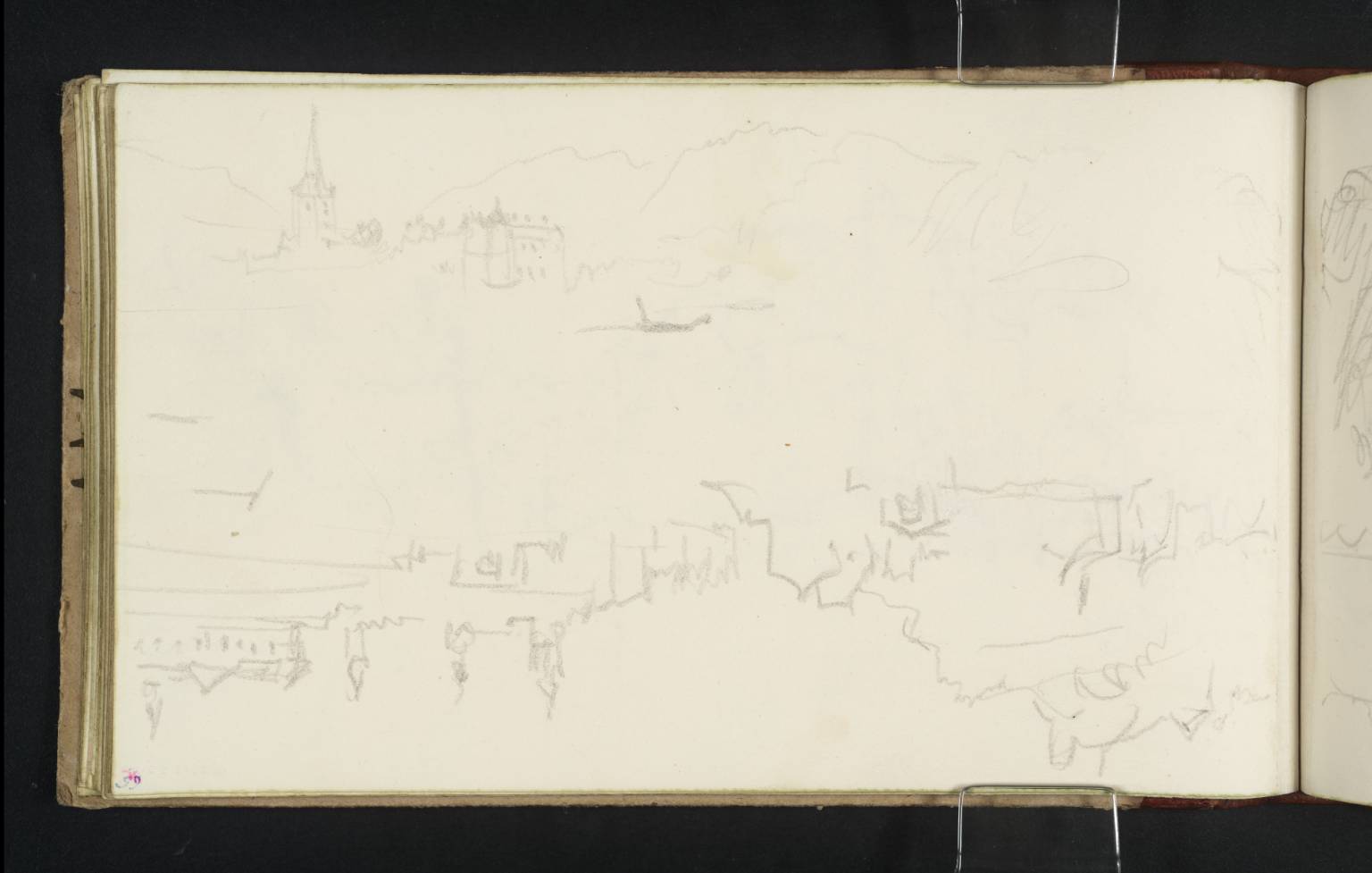 (1) River View with Church; (2) Namur, Looking Upstream