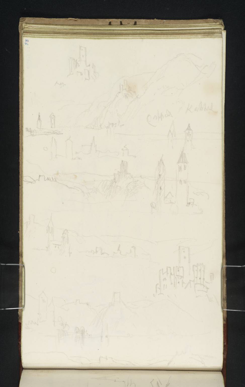 Sketches of the Junction of the Lahn and the Rhine, Showing Kapellen, Schloss Stolzenfels, St John’s Church, Niederlahnstein, Burg Lahneck and Oberlahnstein