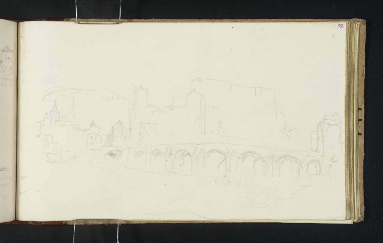 Huy: Notre Dame, the Citadel and Bridge over the Meuse from the Quai des Récollets