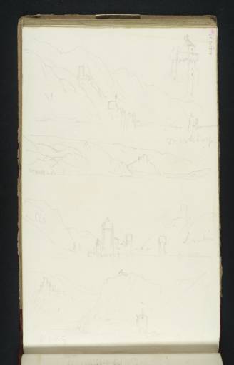 Joseph Mallord William Turner, ‘Rhine Castles Including the Marxburg, Martinsburg, Burg Lahneck and Burg Katz from beyond the Lorelei’ 1833