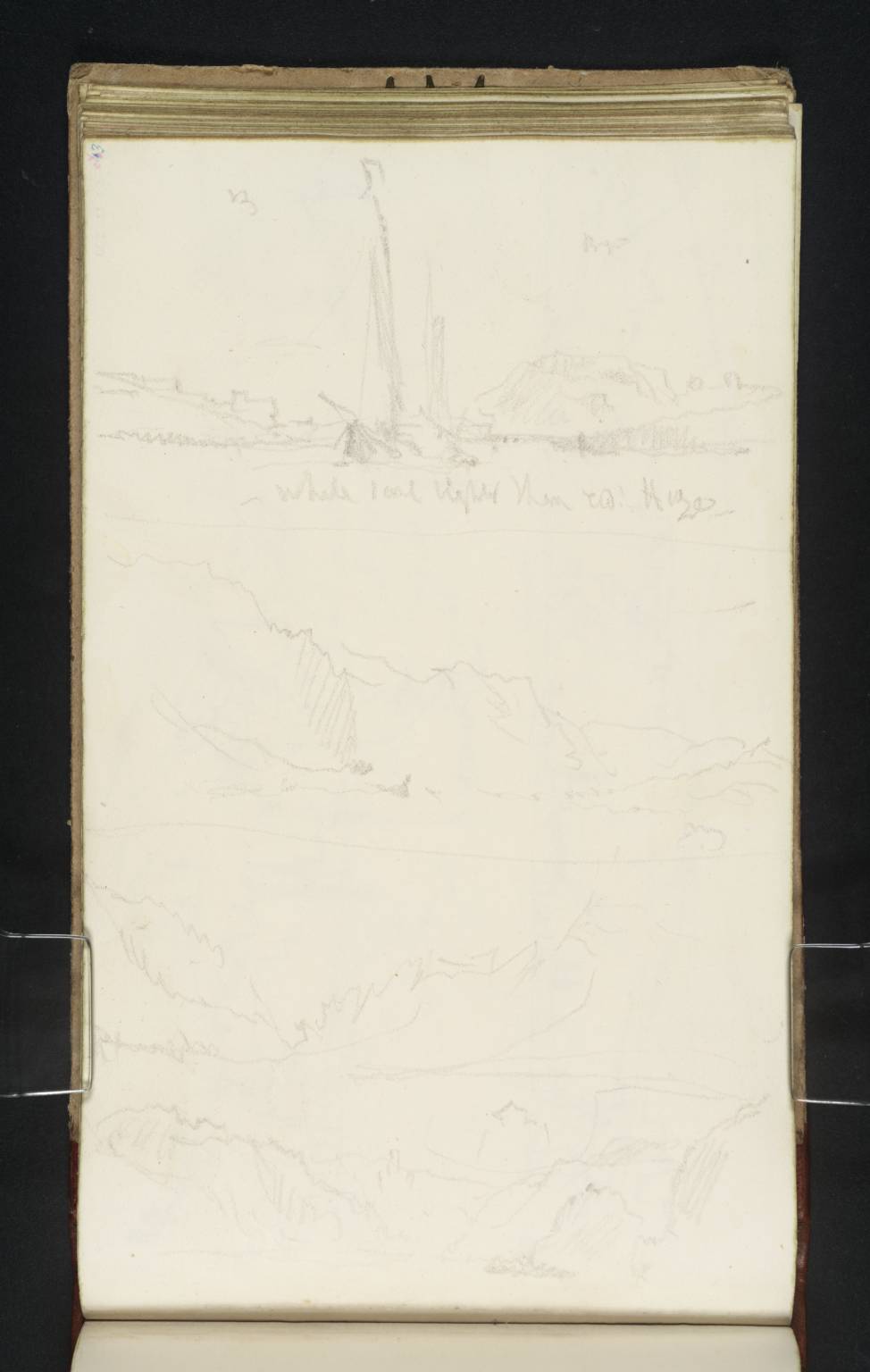 View down the Rhine Towards Coblenz and Ehrenbreitstein in the Distance, with Boat in the Foreground; (2)-(4) Rhine Views