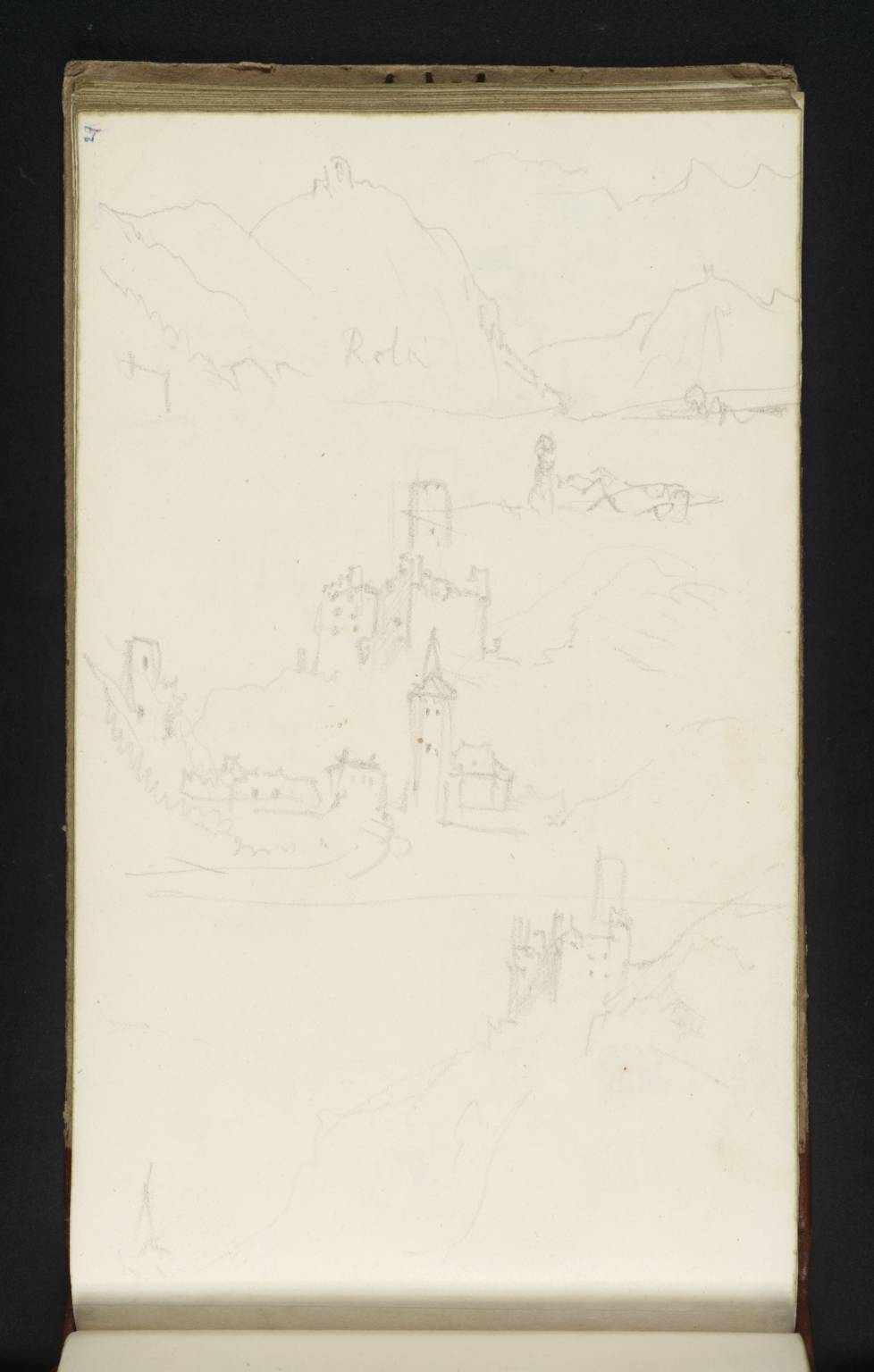 (1) Rolandseck, Nonnenwerth, the Drachenfels and the Seven Hills, Looking Downstream; (2) Burg Maus and Wellmich Church, Looking Upstream; (3) Burg Maus and Wellmich Church, Looking Downstream