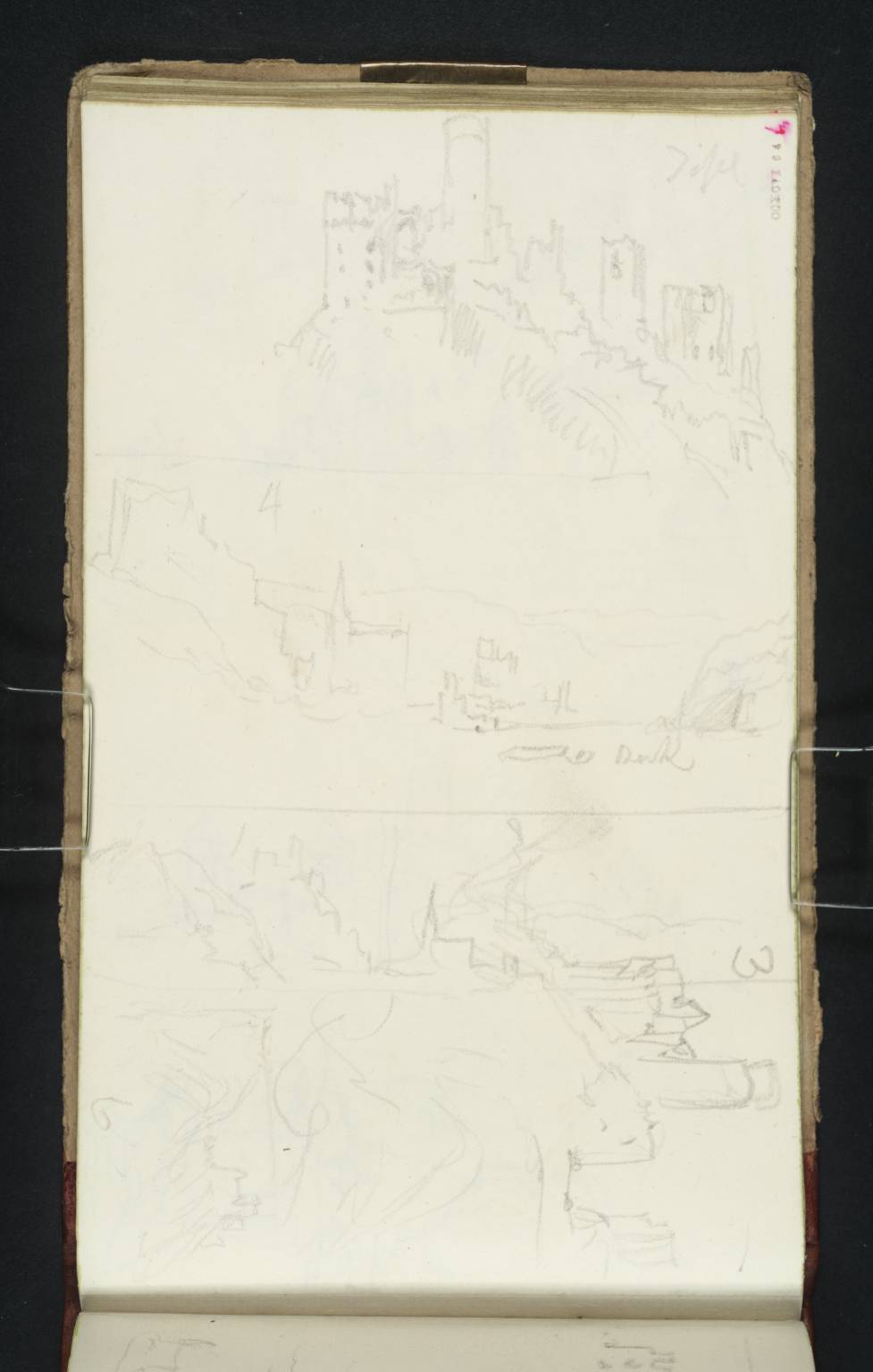 Sketches of Oberwesel, Looking Downstream