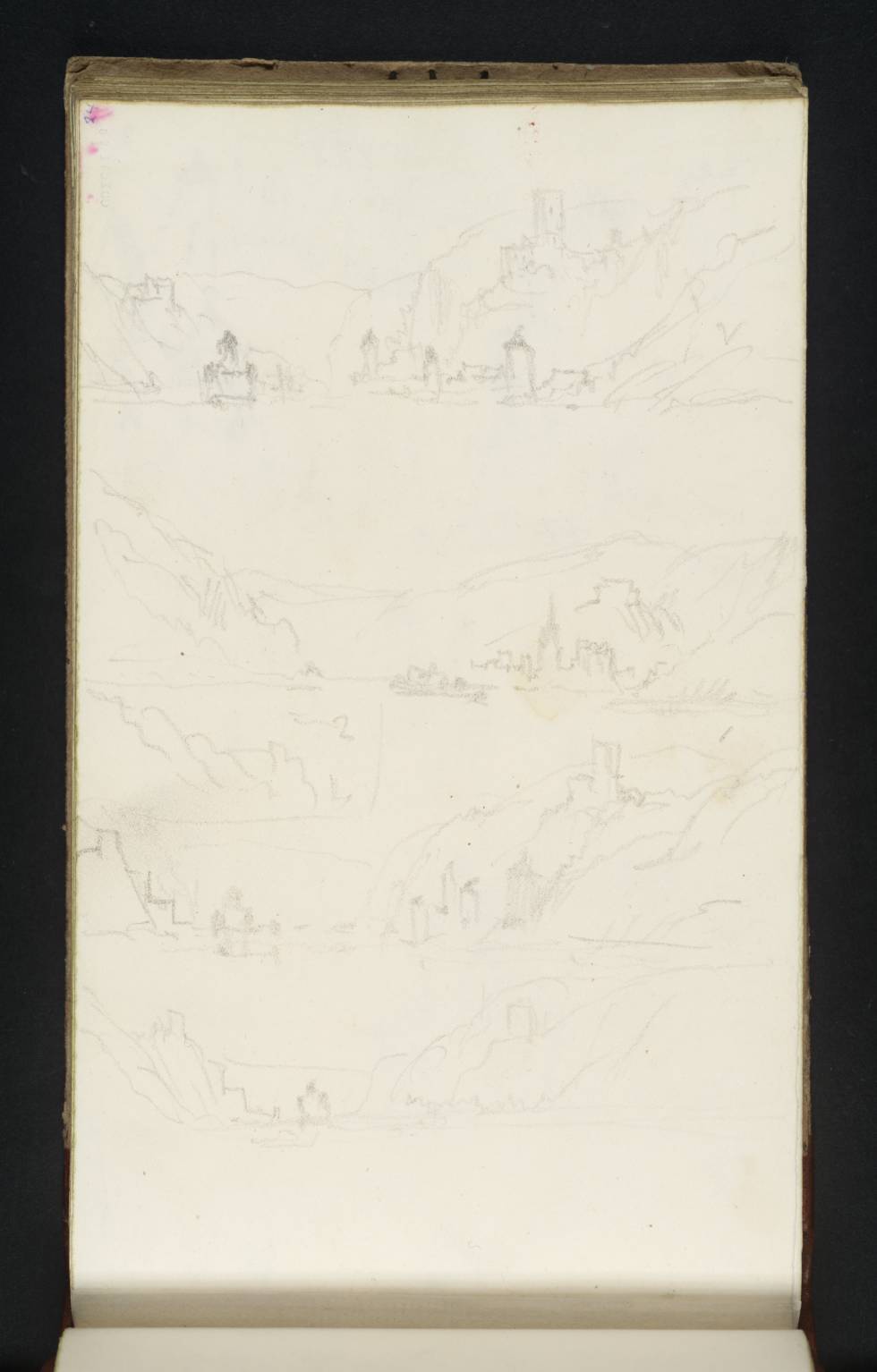 (1), (4) and (5) The Pfalz, Kaub and Burg Gutenfels, Looking Downstream with the Schönburg in the Distance; (2) Bacharach and Burg Stahleck, Looking Upstream; (3) The Schönburg