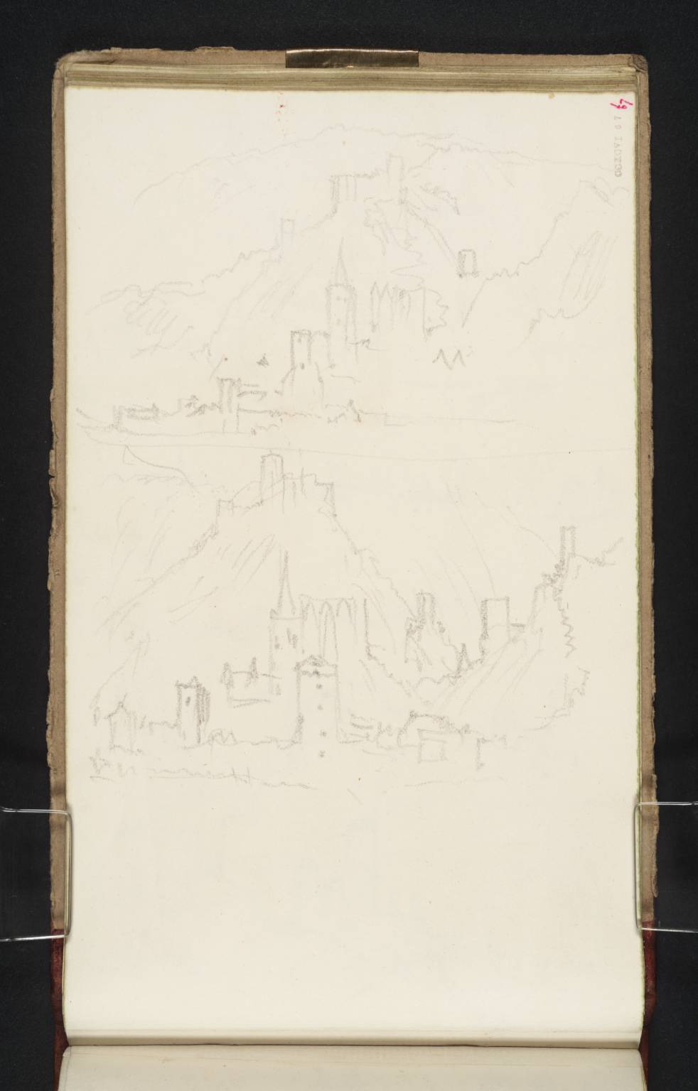 (1) Burg Stahleck and Bacharach, Looking Upstream; (2) Burg Stahlech, Bacharach and the Entrance to the Steegertal, Looking Upstream from a Closer Viewpoint