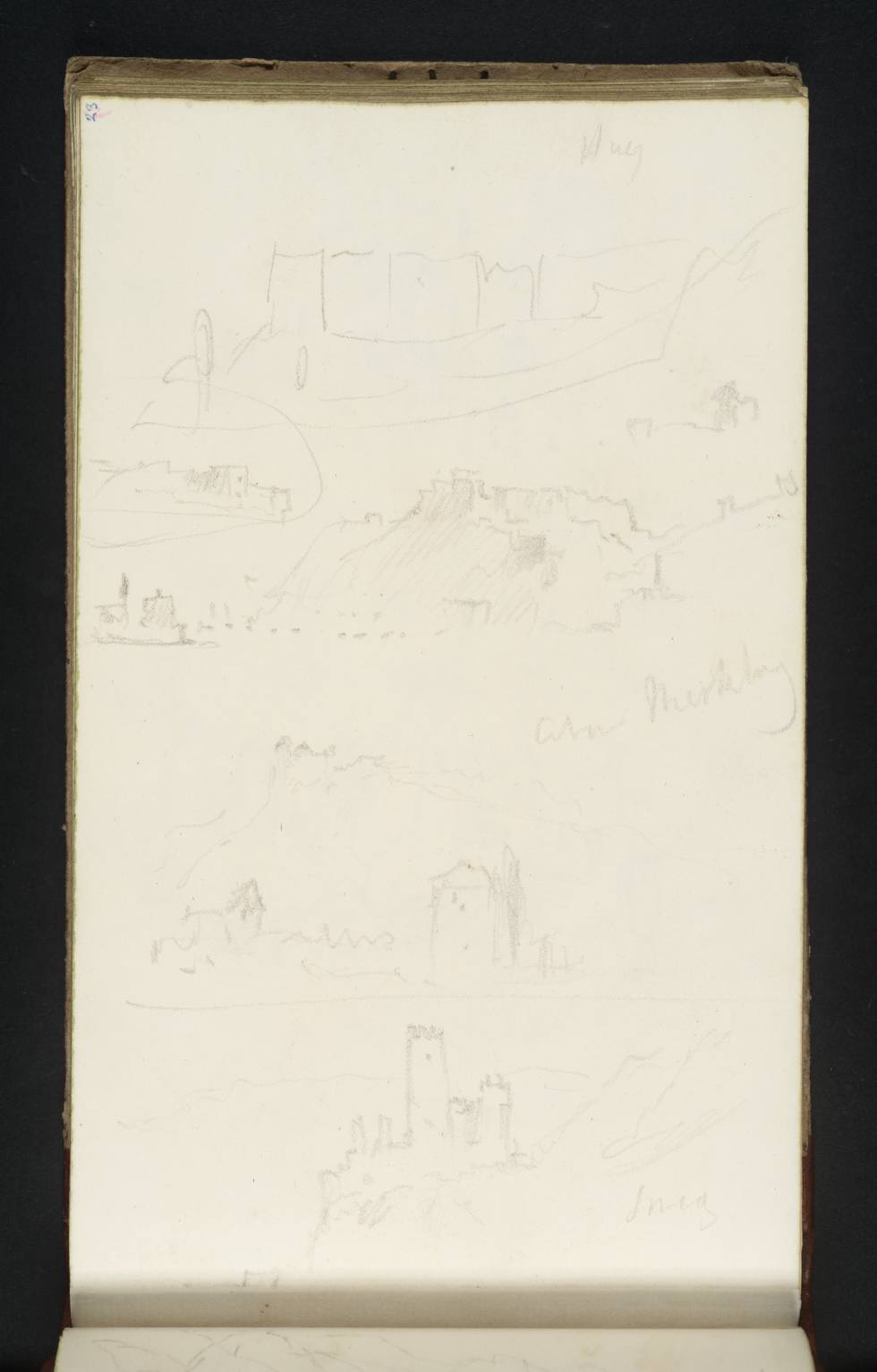 (1) Distant View of Huy; (2) Coblenz and Ehrenbreitstein, Looking down the Rhine to the Bridge of Boats; (3) The Marxburg and Braubach, Looking Downstream; (4) Burg Fürstenberg, Looking Upstream